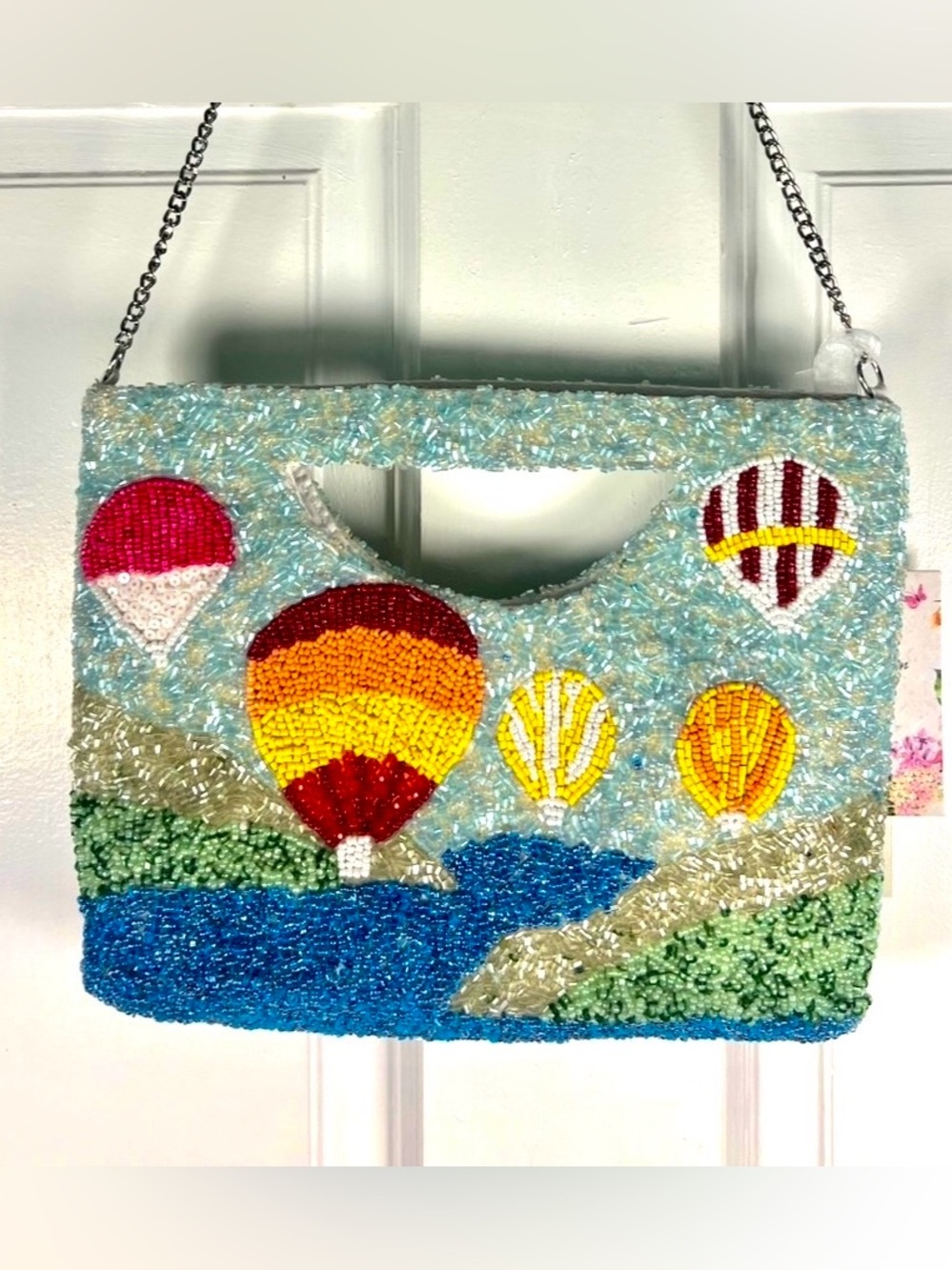 Viral HandBeaded Hot Air Balloon Crossbody Clutch Handbag